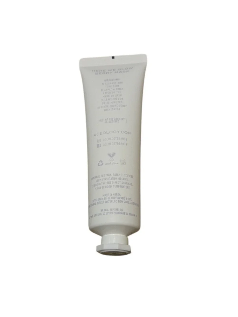 Aceology Here We Glow Berry Mask - Brand New, Full Size (2.19 oz)